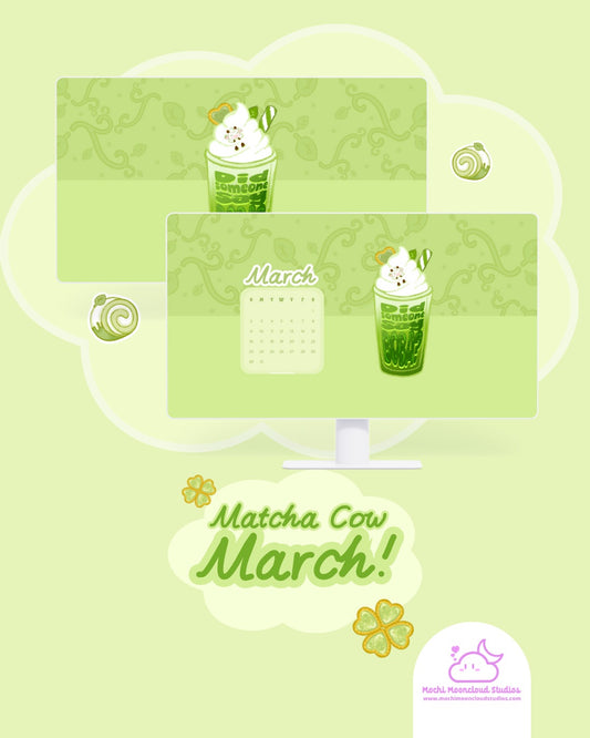 Matcha Boba PC Wallpaper Set