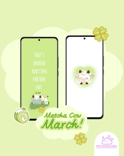 The Complete Matcha Cow March Wallpaper Collection